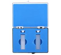 VILLFUL 2pcs Glass Laboratory Cuvette Cells for Spectrophotometer with Transparent Sides Standard Glassware for Comparative Analysis Practical Lab Instrument