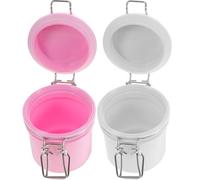 VILLFUL 2pcs Glue Storage Tank Airtight Lash Container Lash Extension Glue Jar for Eyelash Extension Supplies