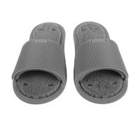 VILLFUL 2pcs Grey Silicone Shower Foot Scrubber Massage Slippers with Suction Cups Non-Slip Deep Cleaning Dead Skin Remover for Men Women Bathroom and Travel Use