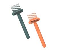 VILLFUL 2Pcs Hair Brush Cleaner Comb Tool with Ergonomic Handle for Easy Removal of Hair and Dust Lightweight Portable Airbag Comb Remover Brush for Home and Travel Use