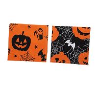 VILLFUL 2pcs Halloween Dog Bandanas Scary Skeleton Pumpkin Bibs for Pets Multi-functional Neck Decoration for Parties and Daily Wear