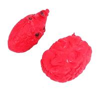 VILLFUL 2Pcs Halloween Realistic Body Parts Model Scary Medical Display Props for Horror Theme Parties Multifunctional Decorations for Home Office Hospital and Stage Use