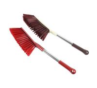 VILLFUL 2pcs Hand Broom Brush Stainless Steel Handle Large Long-handle Dusting Brush for Home Cleaning for Bed Upholstery and Clothes Dust Removal