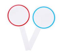 VILLFUL 2pcs Handheld Dry Erase Scoreboard Paddles Whiteboards for Voting Teaching Classroom Use Flexible Single Sided Writing Boards with Blue and