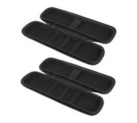 VILLFUL 2pcs Hard Shell Travel Toothbrush Case with Breathable Mesh Pocket for Electric Toothbrush and Toothpaste Storage EVA Portable Oral Care Kit Holder for Business and Daily Use