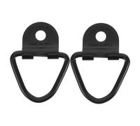 VILLFUL 2pcs Heavy Duty Carbon Steel Drop In D Rings Trailer Anchor Tie Down Hooks for Truck Cargo Secure Load with Mounting Metal Cargo Anchors for Trailers and Trucks