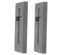 VILLFUL 2pcs High Temperature Graphite Cross Mold Oil Groove for Metal Casting Ingot Mold Jewelry Refining Gold Melting Supplies