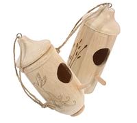 VILLFUL 2pcs Hummingbird Houses for Outside Hanging Nesting Garden Bird House Rustic Decor for Attracting Birds Nature Inspired Outdoor Accessory