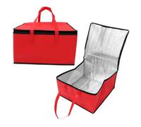 VILLFUL 2pcs Insulated Pizza Carrier Bags Foldable Cooler Bag for Hot Food Food Service Insulated Grocery Large Capacity Takeout for Catering and Picnic