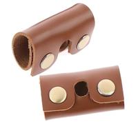 VILLFUL 2pcs Manual Head Protective Sleeves Brown Head Covers Protective Accessories for Travel and Storage Practical Safety Guards for Double Edge