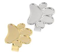 VILLFUL 2pcs Metal Nail Art Palette Ring Holder for Salon Toe Ring Display Stand with Multiple Mixing Slots Easy Color Blending Tool for Nail Polish and Gel Art Gold Silver