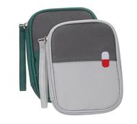 VILLFUL 2Pcs Mini Medicine Storage Bags Portable Compact Pouches for Travel Camping Hiking Nursing Emergency Kits with Smooth Zipper Lightweight Containers