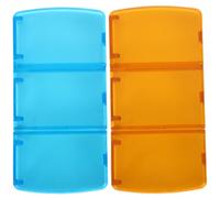 VILLFUL 2pcs Mini Portable Medicine Organizer Box with 3 Compartments, Small Plastic Pill Storage Case for Morning, Noon, and Evening Pills, Travel-Friendly Medicine Storage Container in