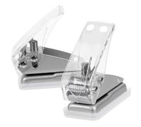 VILLFUL 2pcs Mini Single Hole Puncher Transparent Plastic Paper Cutter for DIY Crafting Scrapbook Office Use Ergonomic Handheld Puncher Tool