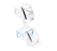 VILLFUL 2pcs Nail Art Stampers for Manicure Salon Use Plastic Nail Stamper Tools with Blue Transparent Design