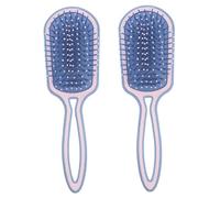 VILLFUL 2Pcs Paddle Hair Brush with Vent for Scalp Massage and Detangling Smooth Polished Teeth Prevent Hair Breakage for Women Travel