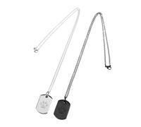 VILLFUL 2pcs Pet Bone Urn Pendant Necklace Metal Dog Paw Cremation Jewelry Memorial Keepsake Lightweight Secure Ash Storage for Daily Wear and Pet Remembrance