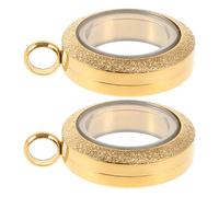 VILLFUL 2pcs Photo Pendant: Elegant Stainless Steel Photo Frame Pendant Necklace Transparent Round Locket For Women For Special Occasions And Celebrations