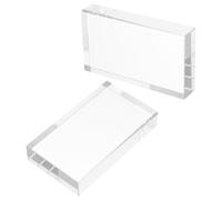 VILLFUL 2pcs Physics Teaching Optical Glass Prisms Transparent Rectangular and Concave Convex Lenses for Science Experiments Laboratory Classroom Optical Kit with High Clarity and Stable