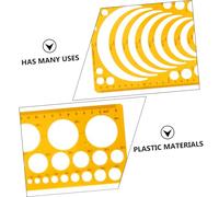 VILLFUL 2pcs Plastic Drawing Template Rulers with Geometric Shapes for Measuring and Design Transparent Stencil Tools for Artistic Drafting and School Use
