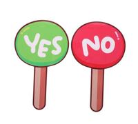 VILLFUL 2Pcs Portable Handheld Judging Board Classroom Accessory Double Sided PVC Yes No Voting Paddle Teaching Aid for Assessment