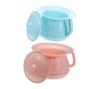 VILLFUL 2pcs Portable Urinal Potty Portable Potty Waste Pot Pee Bucket Washroom Pot Bedpans for Elderly Women for Adult Pp