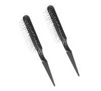 VILLFUL 2pcs Rat Tail Hair Brush for Hair Dyeing and Detangling Smooth Rounded Tips Scalp Comb for Wig Styling Comfortable Oil Distributing Teeth for
