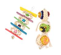 VILLFUL 2Pcs Rattan Chewing for Parrots Safe Biting Playthings to Keep Birds Busy and Entertained for All Parrots and Birds to Enjoy