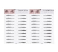 VILLFUL 2pcs Realistic Eyebrow Transfer Stickers for Women and Men, Black Paper Material with Quick Application, Natural Hair-like Eyebrow Stencil Shape for Beginners and Novices