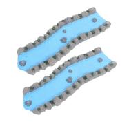 VILLFUL 2pcs Resin Miniature Stream for Fairy Garden and Dollhouse Vibrant River Craft Accessory for Sand Table Psychological Therapy and Creative Landscape Decoration