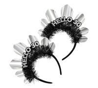 VILLFUL 2pcs Reusable Birthday Crown Headband for Women and Flexible Fit Party Hair Accessories for Princess and Queen Look Sparkling Birthday Girl Headwear for Themed Events and Photos