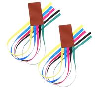 VILLFUL 2Pcs Ribbon Page Markers PU Leather Bookmarks for Students and Teachers Smooth Ribbon Book Page Markers for Bible Novel Diary Easy to Insert and Carry