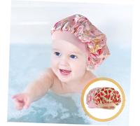 VILLFUL 2pcs Satin Sleeping Cap Night Hat Lightweight Shower Bonnet for Home Travel Soft Hair Cover with Cute Print Designs Pink Dolphin Watermelon