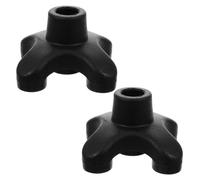 VILLFUL 2pcs Self Standing Quad Cane Rubber Tips Non-slip Replacement Bases for Walking Sticks Folding Canes Elderly Stability Support Accessories