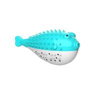 VILLFUL 2Pcs Silicone Cat Chew Fish Shape Teaser for Teeth Cleaning Blue White Interactive Catnip for Pet Kittens to Reduce Boredom and Destructive Behavior