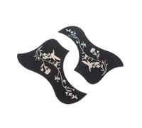 VILLFUL 2pcs Silver Bird-shaped Guitar Pick Guard Sticker for Wooden Guitar Self-adhesive Scratch Guard Sticker for Folk Music Practice