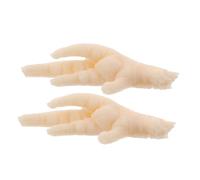 VILLFUL 2pcs Simulation Chicken Feet Model Artificial Meat Prop for Food Photography and Restaurant Display Realistic Fake Chicken Leg Ornament for Kitchen Decor and Home Presentation