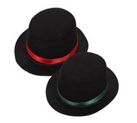 VILLFUL 2pcs Small Dog Top Hats for Pets, Soft Breathable Cosplay Costume Accessories, Stylish Party Headdress for Cats and Puppies, Perfect for Birthdays and Celebrations