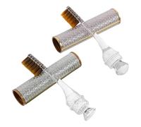 VILLFUL 2pcs Soft Bristle Travel Toothbrush for Couples Compact Brushes with Rhinestone Handle Detachable Design for Daily Use Hotel Stays Outdoor Adventures Purple Green