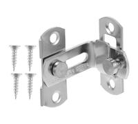 VILLFUL 2pcs Stainless Steel Door Latch Lock with 90 Degree Hasp Sturdy Structure Design Thicker Than Others Suitable for Room Door for Home and Barn Use Silver Finish