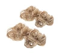 VILLFUL 2pcs Synthetic Chignon Hairpiece Lightweight Messy Bun Scrunchies for Women Volume Enhancing Comfortable Fiber Fake Bun Hair for Daily Wear and Special Occasions