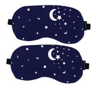 VILLFUL 2pcs Teens Sleeping Eye Masks Cotton Linen Lightweight Lightproof Sleep Mask with Elastic Strap for Office Workers Students Home Use Random Color