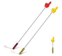 VILLFUL 2pcs Telescopic Finger Pointer Sticks Extendable Classroom Teaching Pointer for Presentations with Soft Handles for Teachers and Trainers