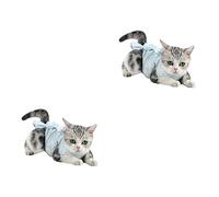 VILLFUL 2pcs Thin Cat Neutering Clothes Comfortable Recovery Suit for Cats and Kittens Breathable Costume for Plum Blossom