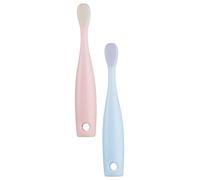 VILLFUL 2pcs Toothbrush for Boy Girl Soft Bristle Tongue Cleaner Ergonomic Handle Safe Material Gentle Gum Care for Red and Blue