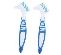 VILLFUL 2pcs Turtle Shell Cleaning Brushes Double-side Portable Mini Brush for Aquatic and Tortoise Shell Mud Removal Practical Home Cleaning Tool Blue