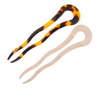 VILLFUL 2pcs U-shaped Hairpins for Thick Hair Hair Sticks Decorative Pins French Style Updo Bun Accessories for Women Elegant Jewelry for Daily Wear Special Occasions
