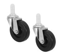 VILLFUL 2pcs Utility Cart Replacement Wheels Shaft Diameter Swivel Casters for Housekeeping Cleaning Carts Noise-reducing Floor-protection Load Capacity for Strollers Grocery Trolleys