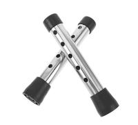 VILLFUL 2pcs Walker Caster Replacement Heavy Duty Walker Parts Folding Replacement Feet Stability Parts Leg Extensions Feet Support Legs Walking Aid Silver