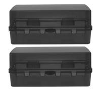 VILLFUL 2Pcs Waterproof Outdoor Electrical Socket Protective Cover, Black Weatherproof Extension Cord Box with Seal Lid for Outdoor Plug and Outlet Safety Protection